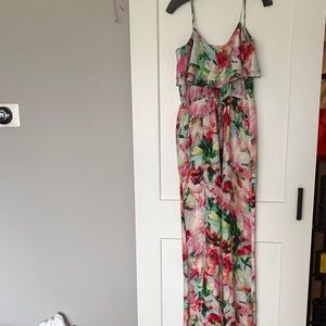 Fleur du Mal Multicolor Watercolor Floral Dress